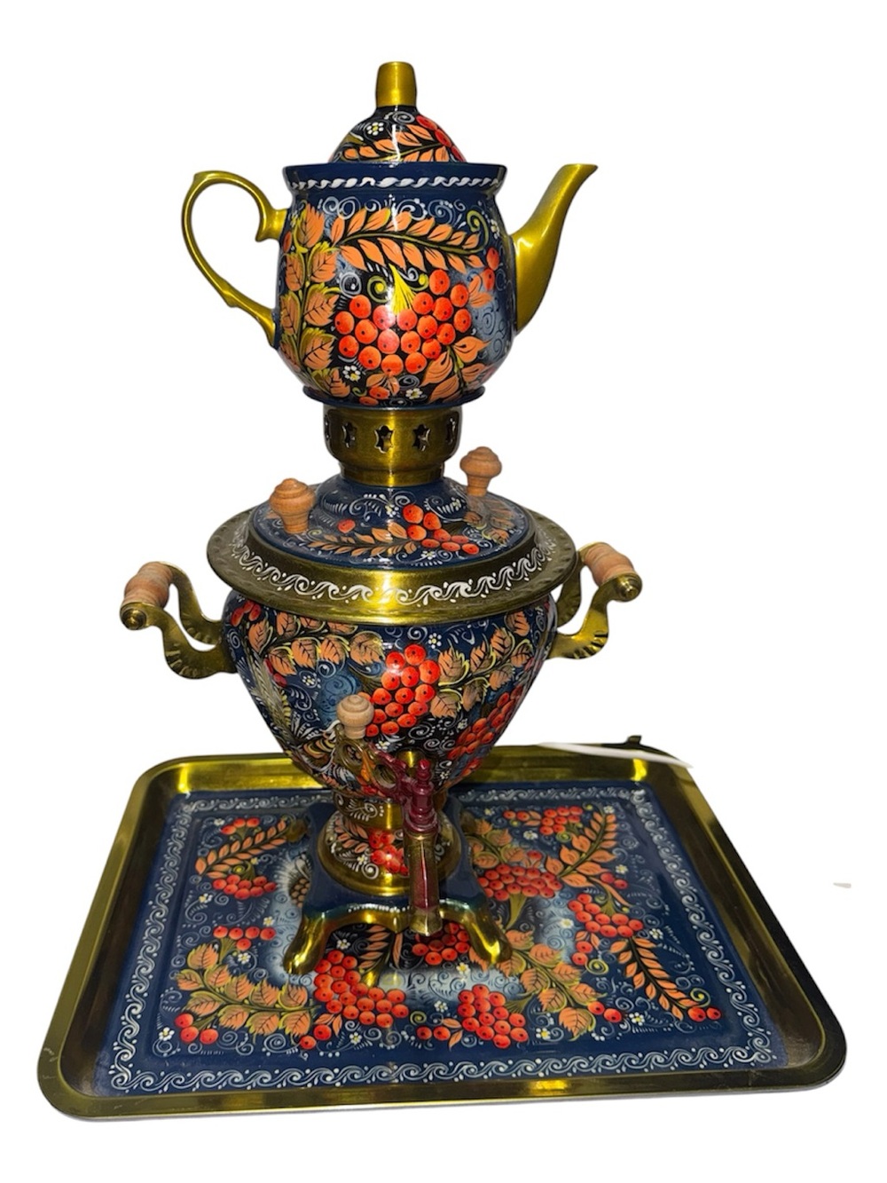 VTG Rare! Russian samovar electric tea kettle set